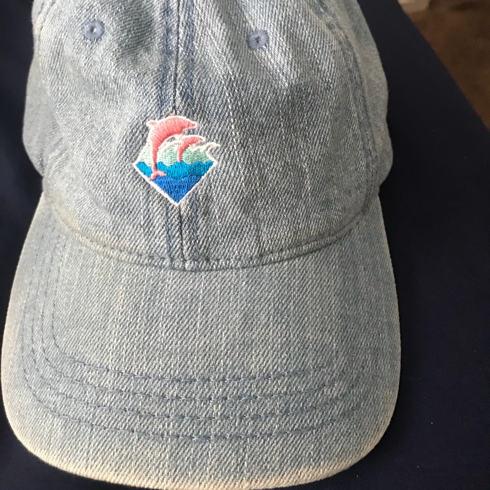 Pink dolphin jean hat. O/S